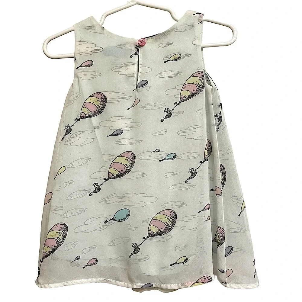 Dr Seuss Oh The Places You'll Go Hot Air Balloon Sleeveless Dress 12 Months
